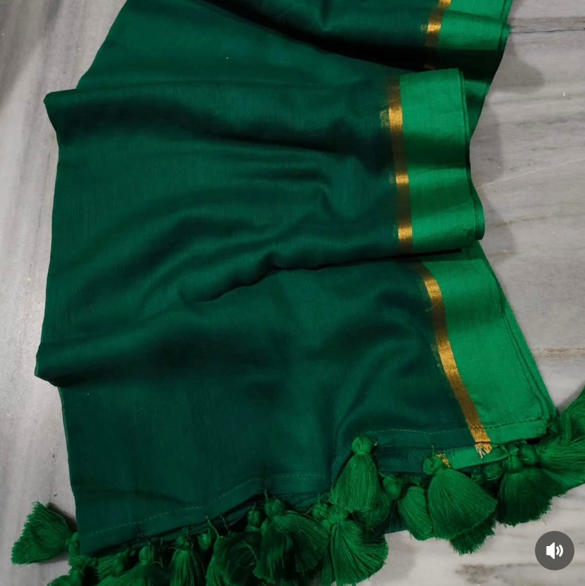 Anusree Inspired Green Soft Mul Cotton Saree